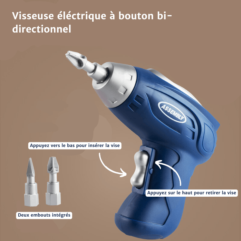 Coffret bricolage pour enfant Montessori avec visseuse - Draw'n Drop - Drawndrop