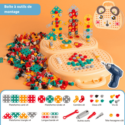 Coffret bricolage pour enfant Montessori avec visseuse - Draw'n Drop - Drawndrop