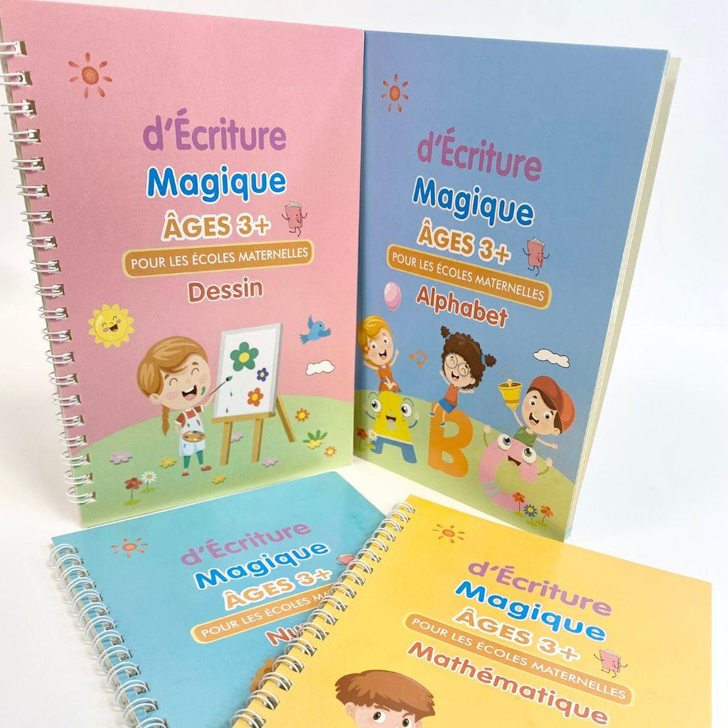 Cahiers d'écriture magique réutilisables avec stylo pour enfants,  apprentissage précoce de l'écriture manuscrite, enfants