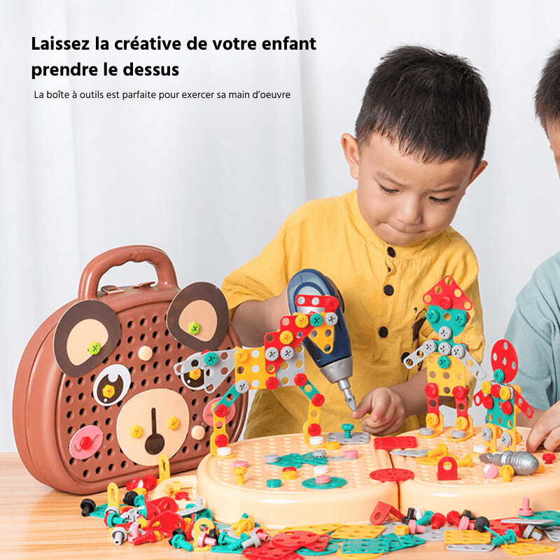 Coffret bricolage pour enfant Montessori avec visseuse - Draw'n Drop - Drawndrop